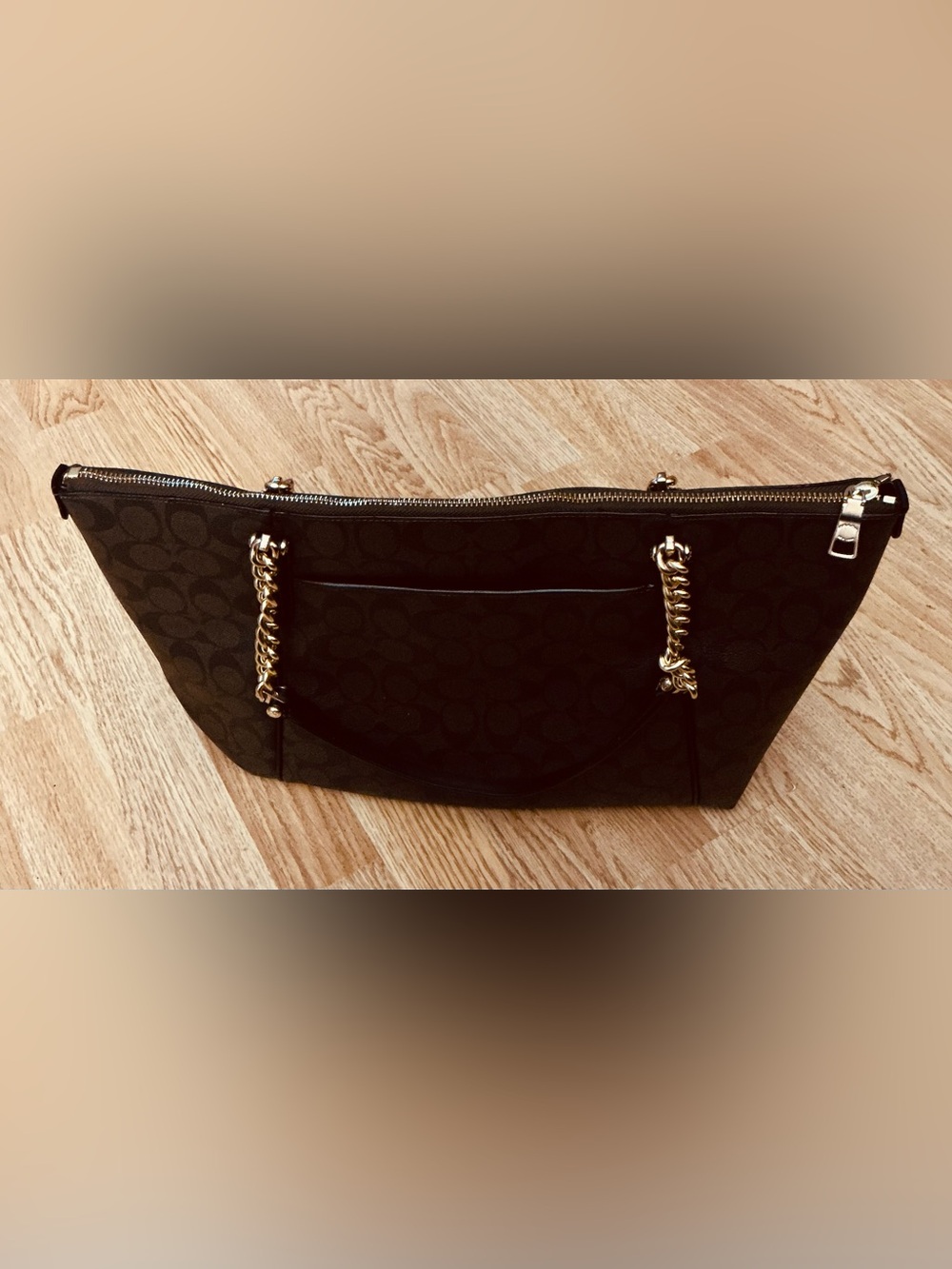 Coach Black Signature Chain-Handle Shoulder Bag - Picture 3 of 10